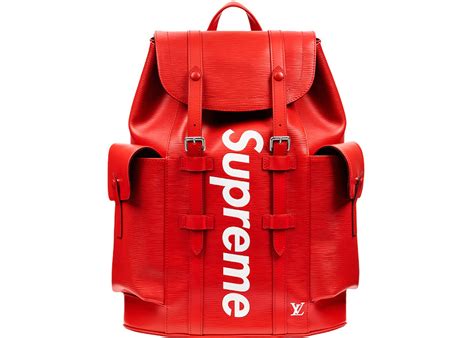 louis vuitton supreme red backpack|louis vuitton supreme x wallet.